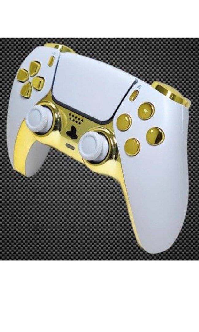 White and clearance gold ps5 controller