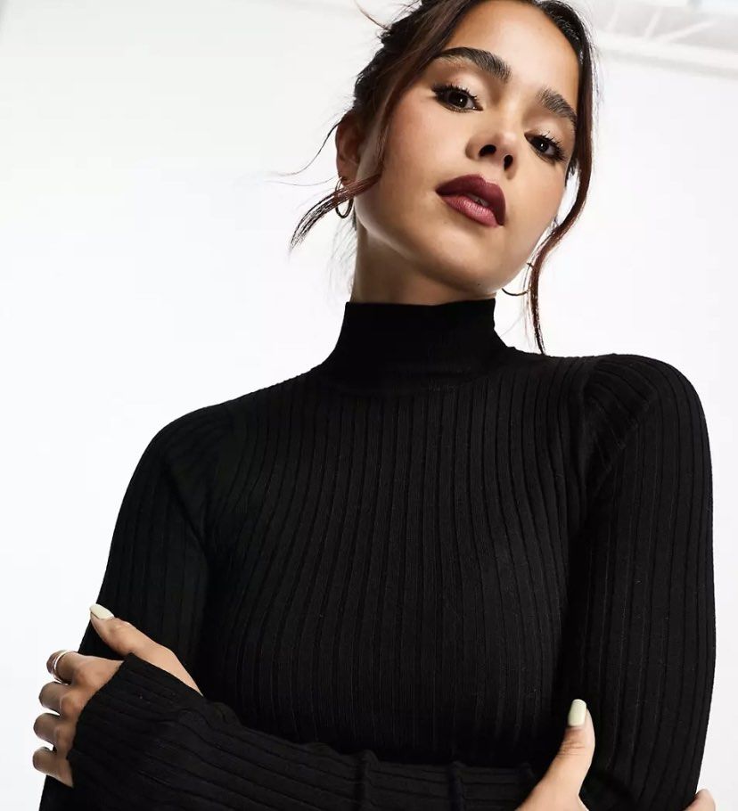 Pull Bear Ribbed Jumper Long Sleeve Women s Fashion Tops