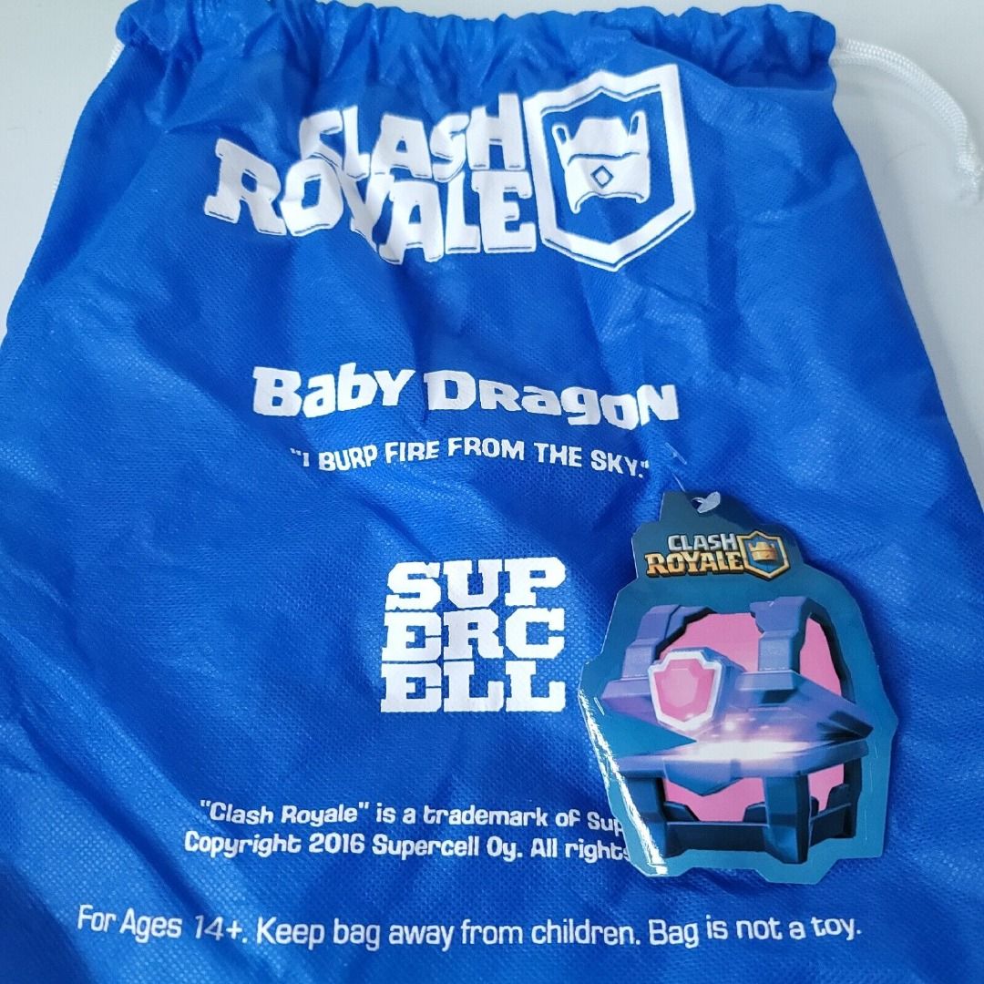 RARE Supercell Clash Royale Baby Dragon Plush Green Clash Of Clans