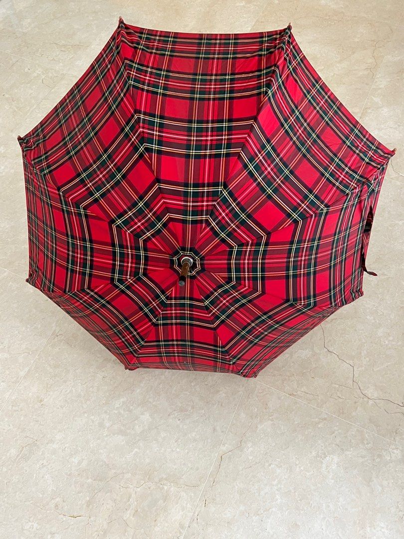 Burberry plaid umbrella clearance