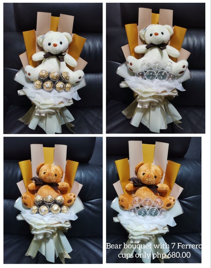 Ready made money bouquet (Category: Flowers & Bouquets) located in Malabon City. Submitted by lycegoroca (Listing ID 1263147300, Image 3). Description: Available in 6's,10 slot, 15 slots, 18 slots with or without artificial flowers, with or without Ferrero cups Location: A. Bonifacio Ave Q c near Ayala cloverleaf.