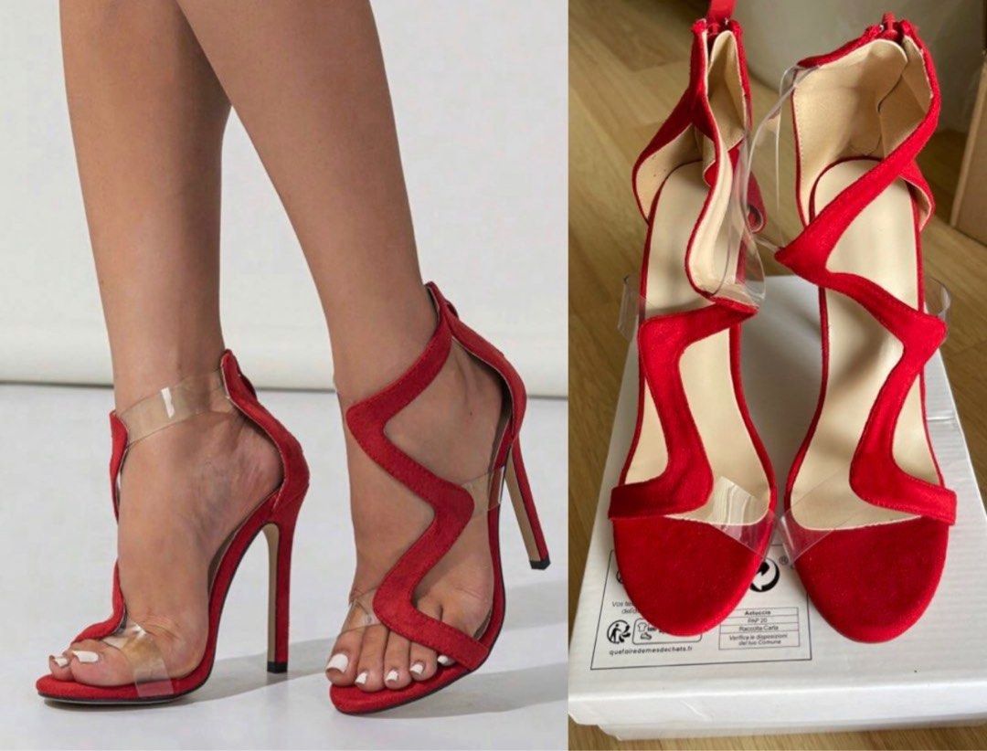 Red Heels Women s Fashion Footwear Heels on Carousell