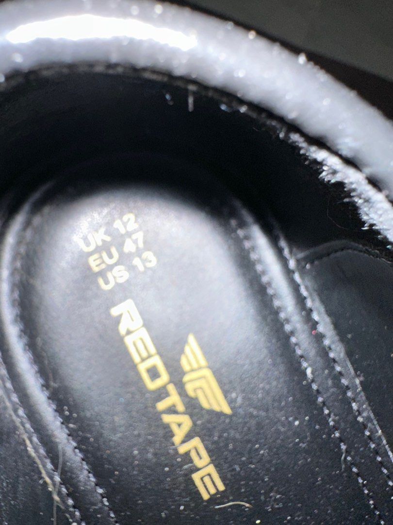 Red discount tape sole