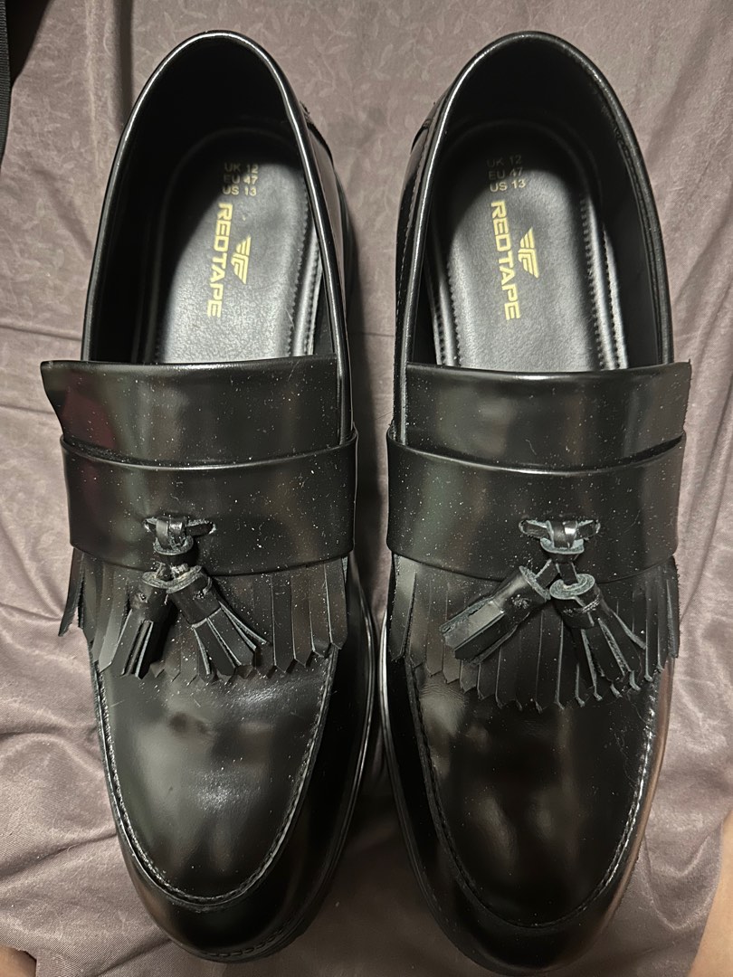 Red tape loafer shoes clearance