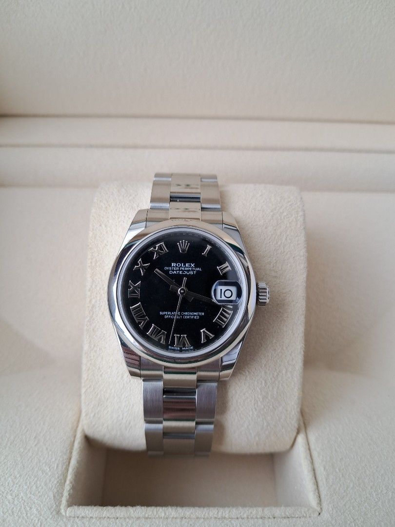 Rolex Datejust 31 (Category: Luxury Watches) located in Mandaluyong City. Submitted by 88nac (Listing ID 1263047617, Image 1). Description: Rolex 178240 Black Dial Full set 9.8/10 Foreign AD - 2014 31mm Datejust PM for inquiries.