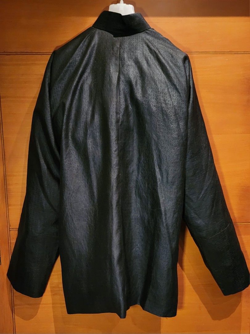 Shanghai Tang 絕版罕有上海灘菱形提花香雲紗唐裝黑膠綢limited Shanghai Tang 絕版罕有上海灘菱形提花香雲紗唐裝黑膠綢limited