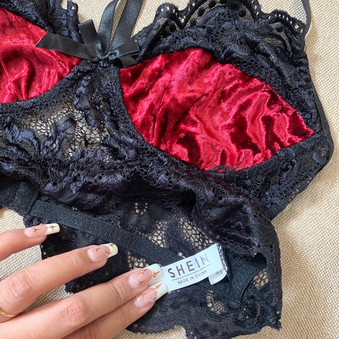 Shein Lace Bra, Women's Fashion, New Undergarments & Loungewear on Carousell