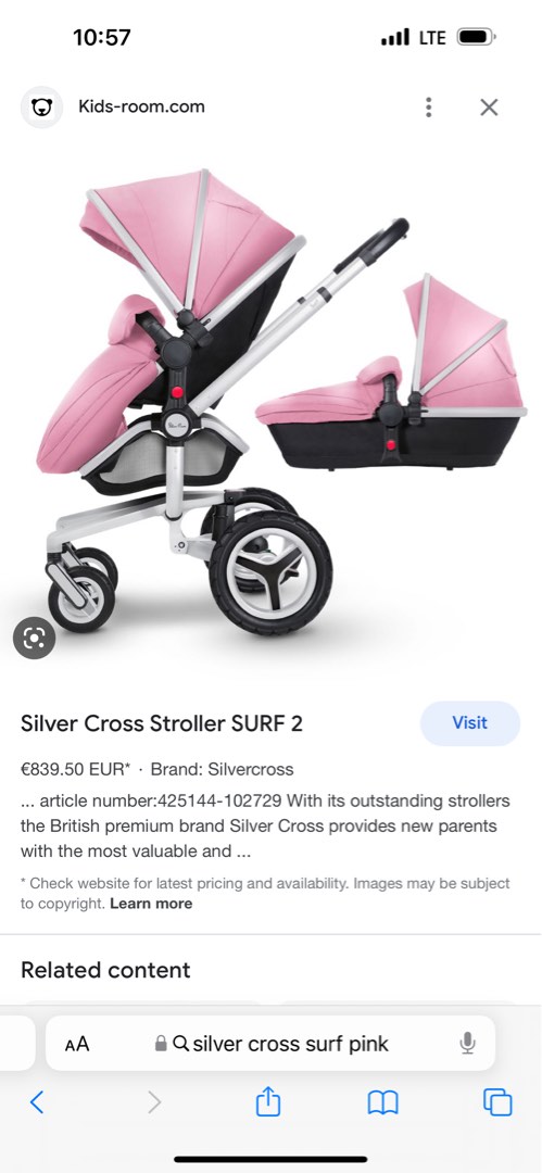 Silver cross surf pink discount