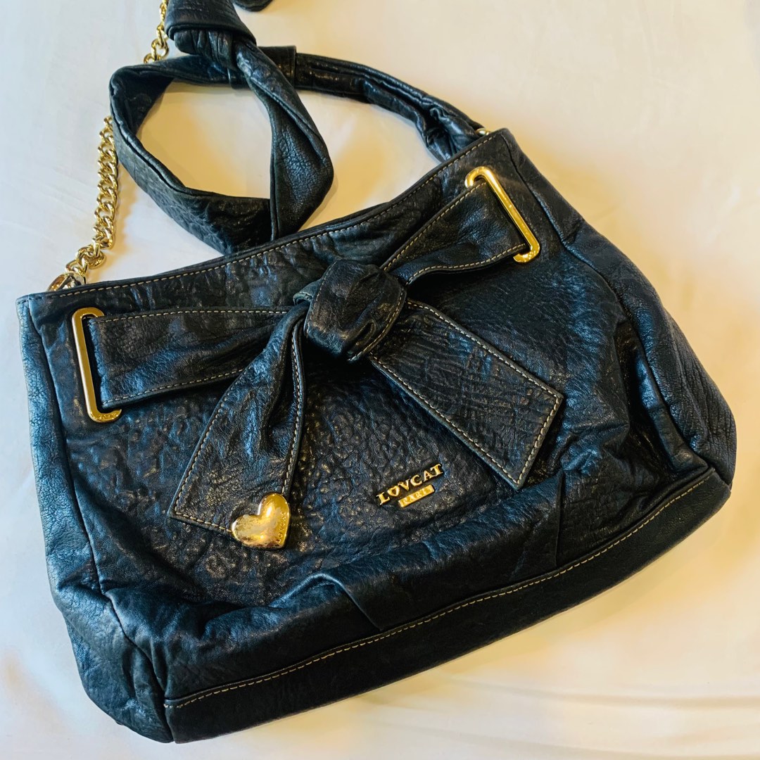 Soft Genuine Leather! Lovcat Paris Authentic Crossbody Saddle Hobo Bag ...