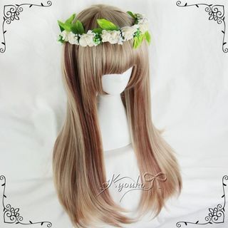 Straight Flaxen Wig 100cm