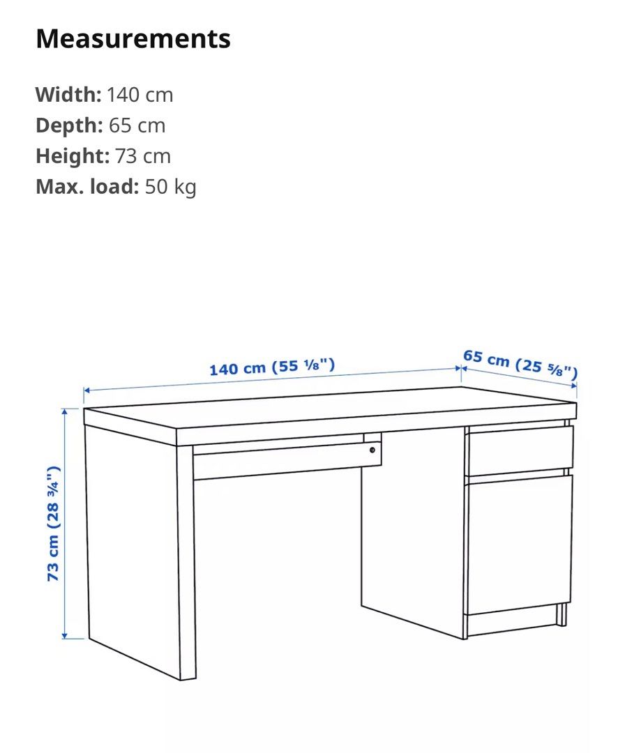 Study Table Sixe Study Table/ office table, Furniture & Home Living, Furniture, Tables ...