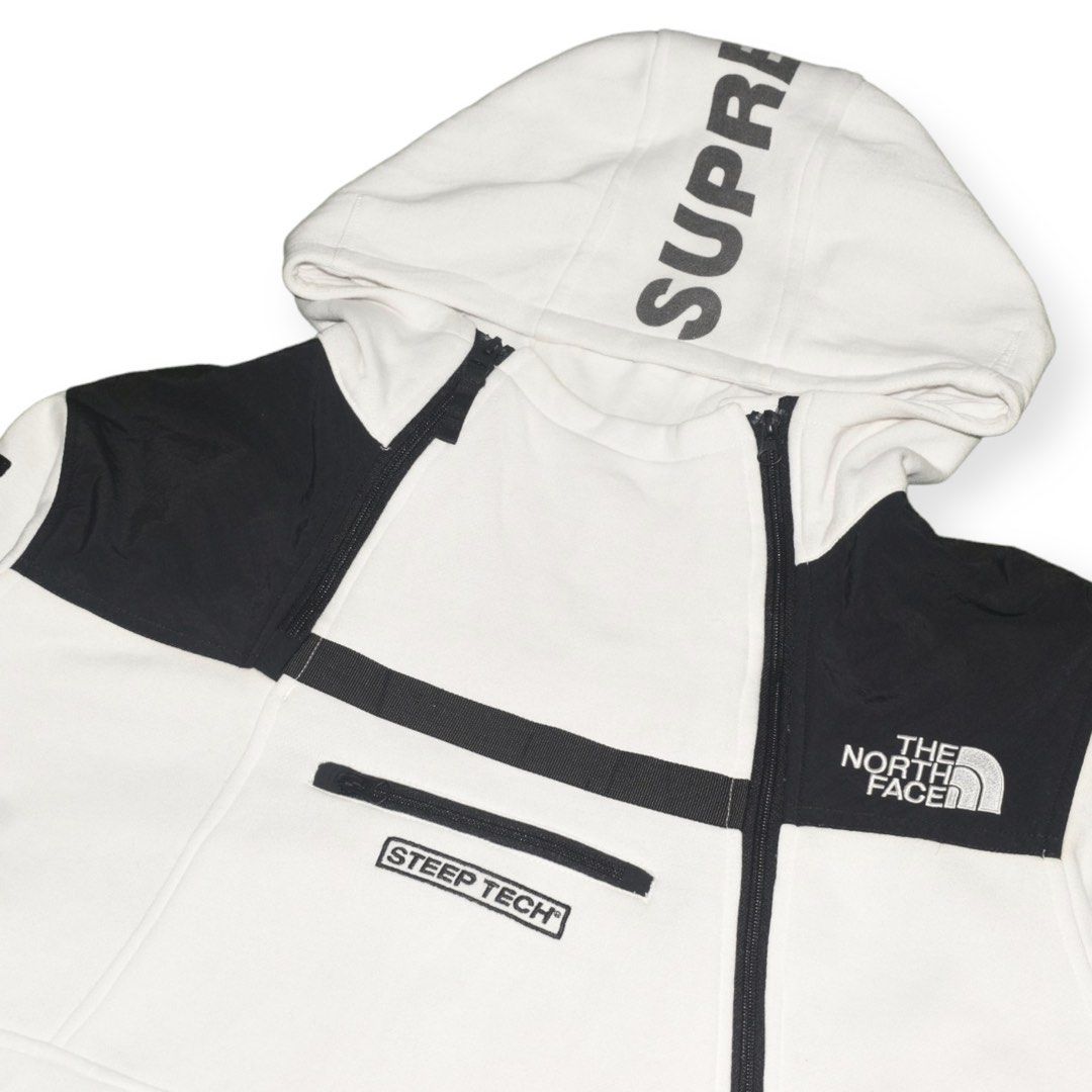 Supreme the north face steep tech hooded sweatshirt white hot sale