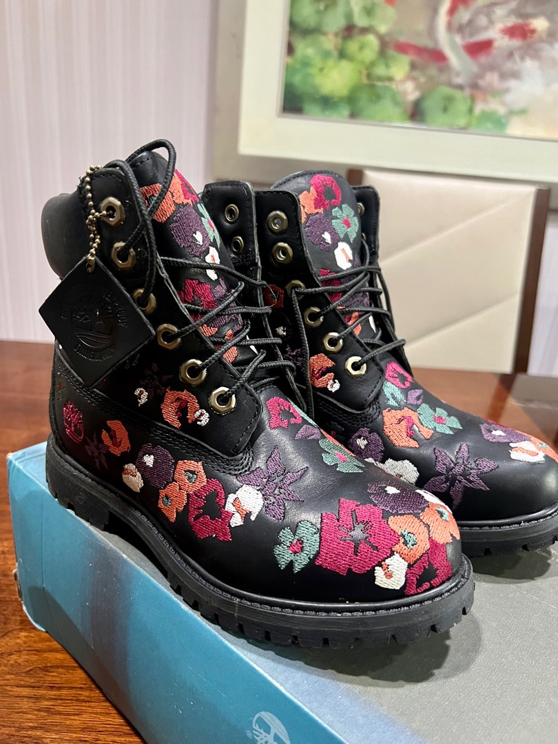 Embroidered timberland best sale boots