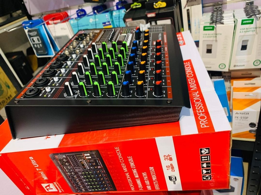 Titanium Mini7 Ultra 32Bit 7 Channel Mixing Console 16 DSP Effects ...