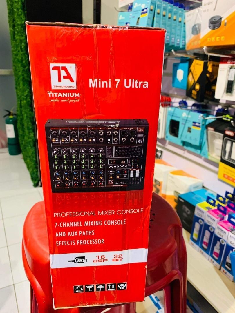 Titanium Mini7 Ultra 32Bit 7 Channel Mixing Console 16 DSP Effects ...
