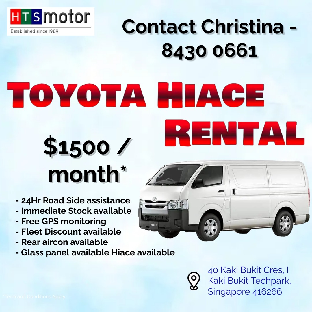 Toyota Hiace (Manual) Rental, Cars, Commercial Vehicles, Rentals on ...