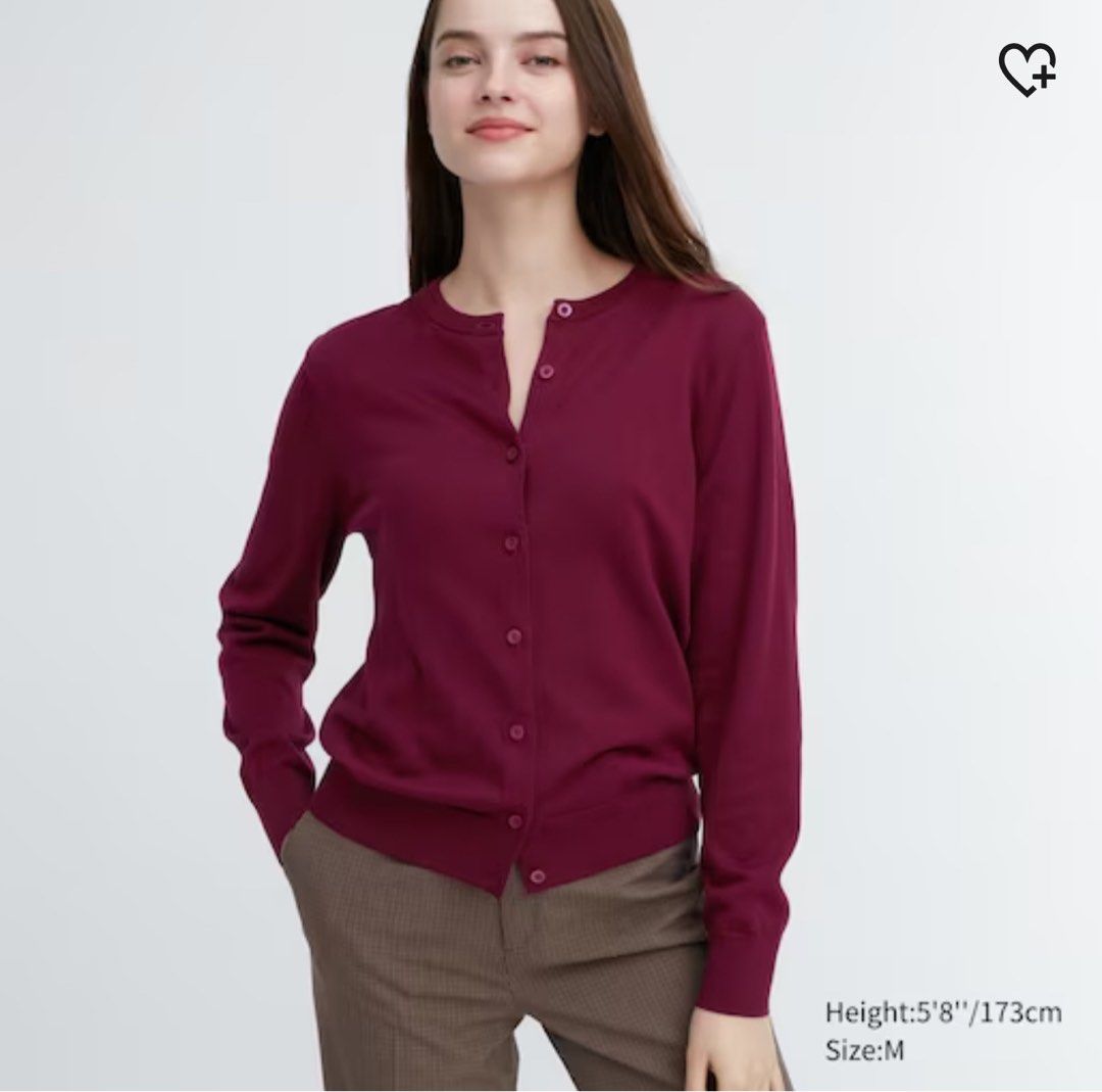 Uniqlo UV Crew Neck Cotton Cardigan Women s Fashion Coats