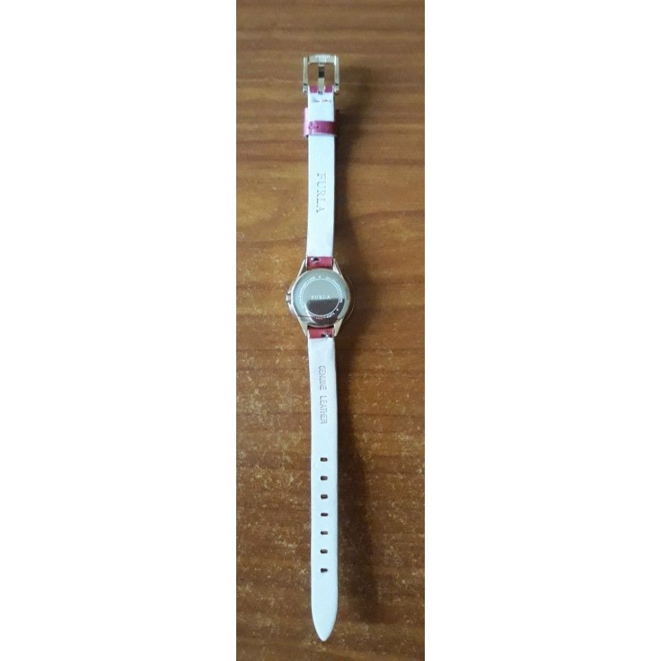 Used Authentic Furla Women s Pink Dial Leather Watch Women s