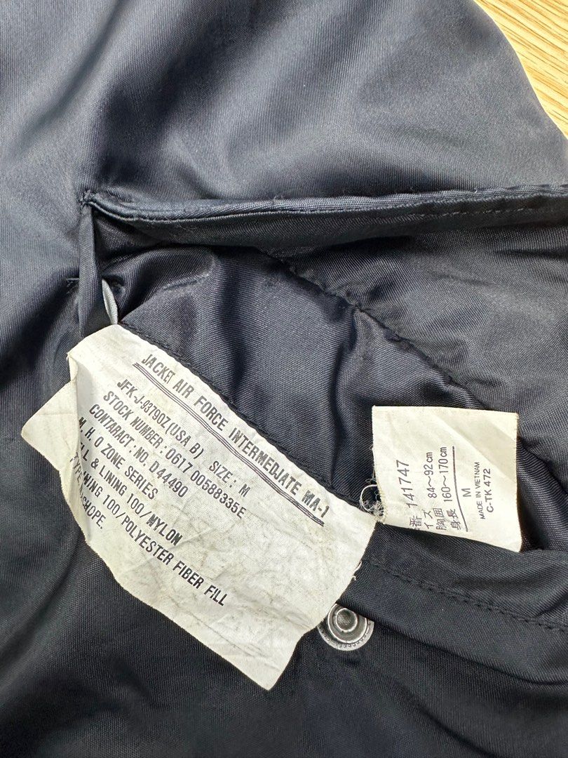 Vintage MA1 Bomber Jacket MJ13, Men's Fashion, Coats, Jackets and ...