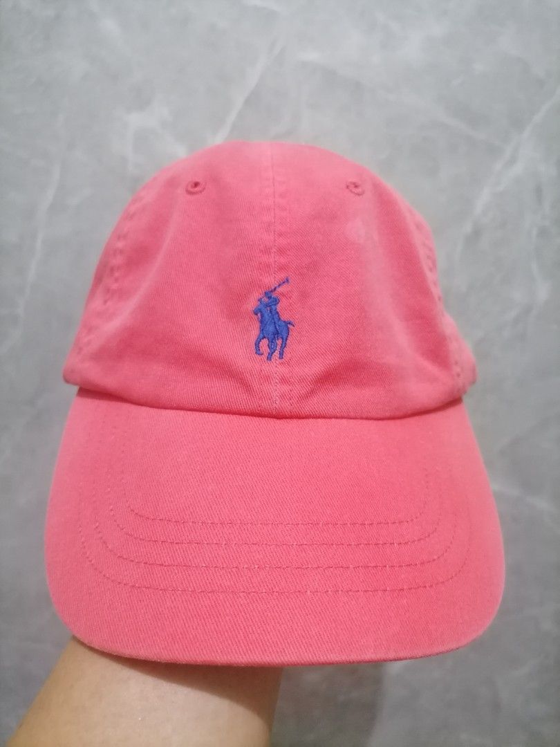 Pink and discount blue polo hat