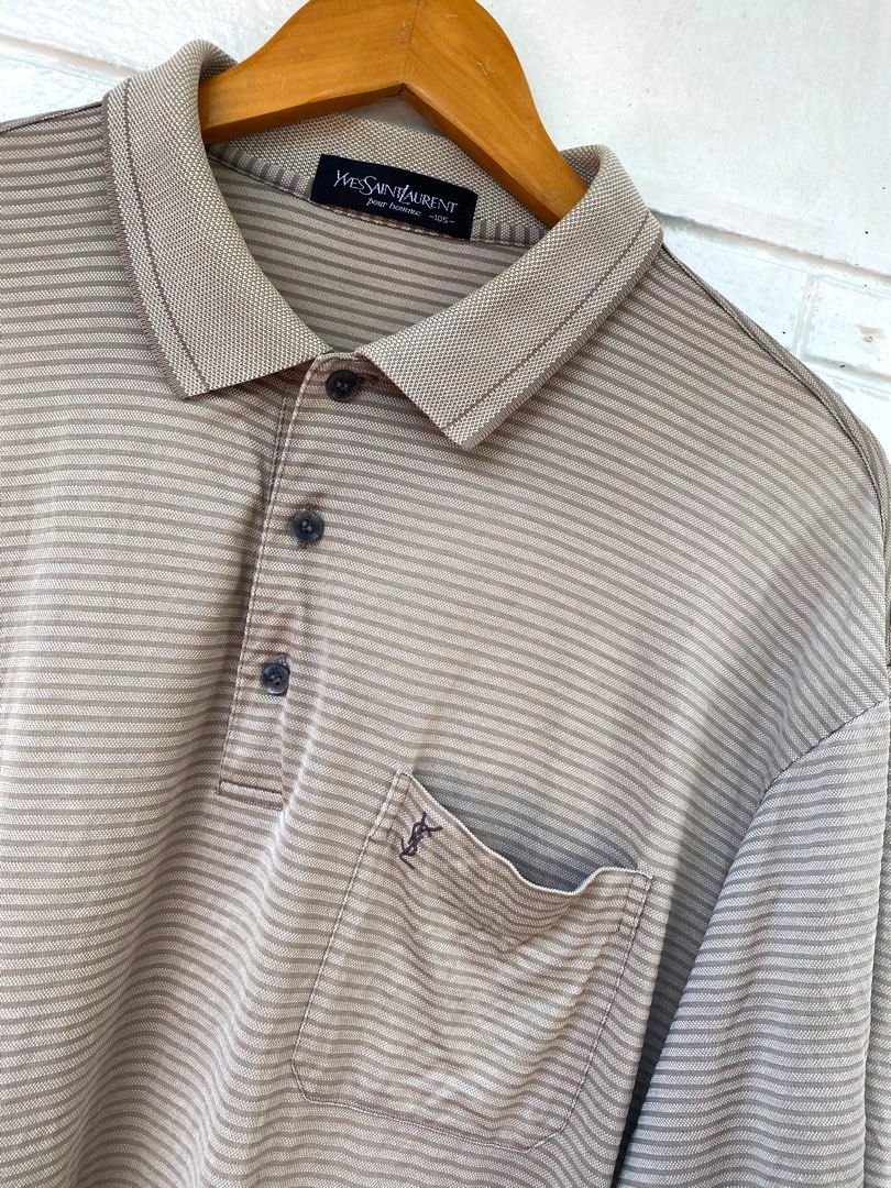 Vintage YSL Polo shirts Men s Fashion Tops Sets Tshirts Polo Shirts on Carousell