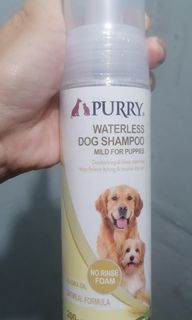 Waterless dog shampoo
