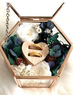 Wedding/ Proposal/ ROM ring box with preserved
