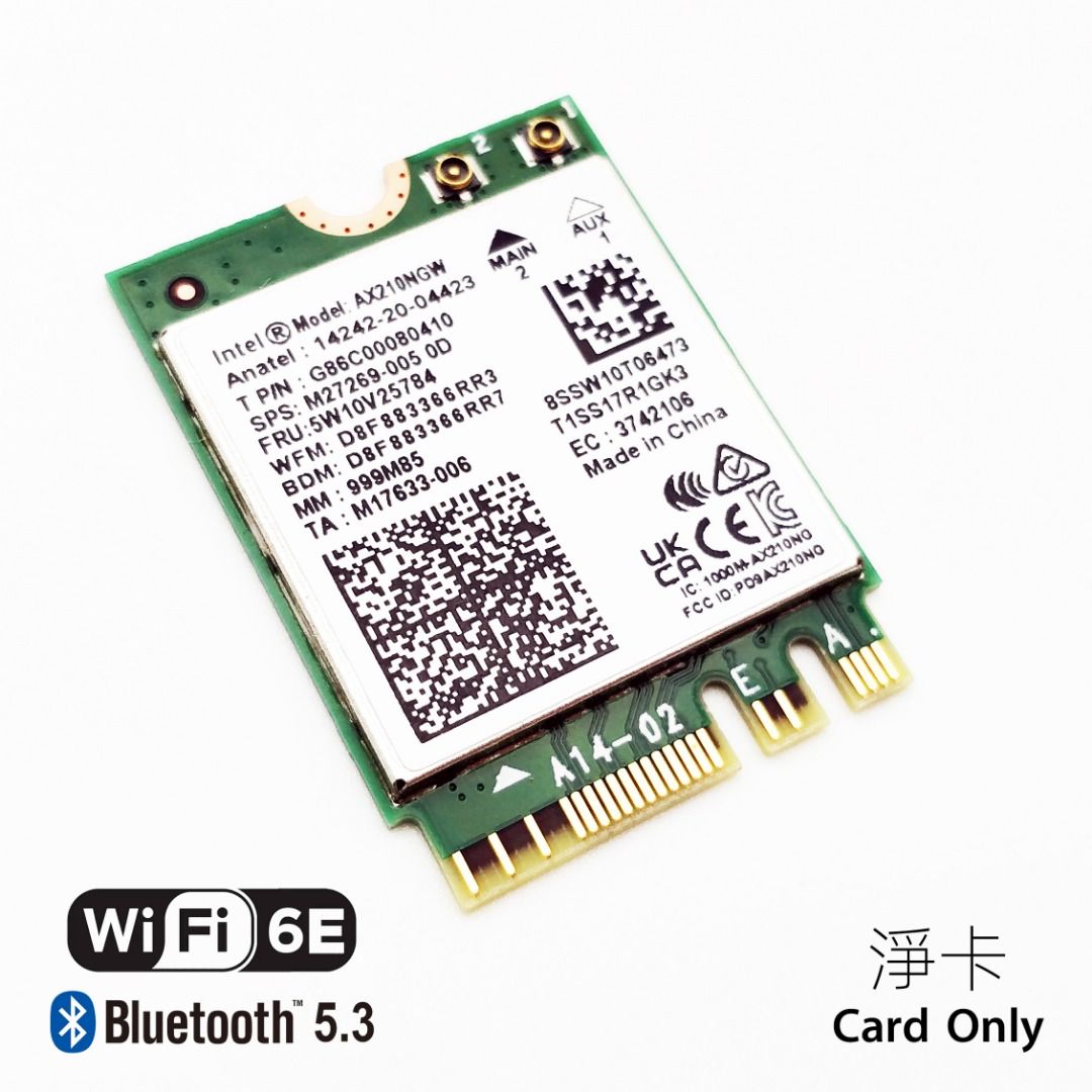 Intel AX210NGW Wi-Fi 6E WiFi Bluetooth M.2 Wifi Card with Mini