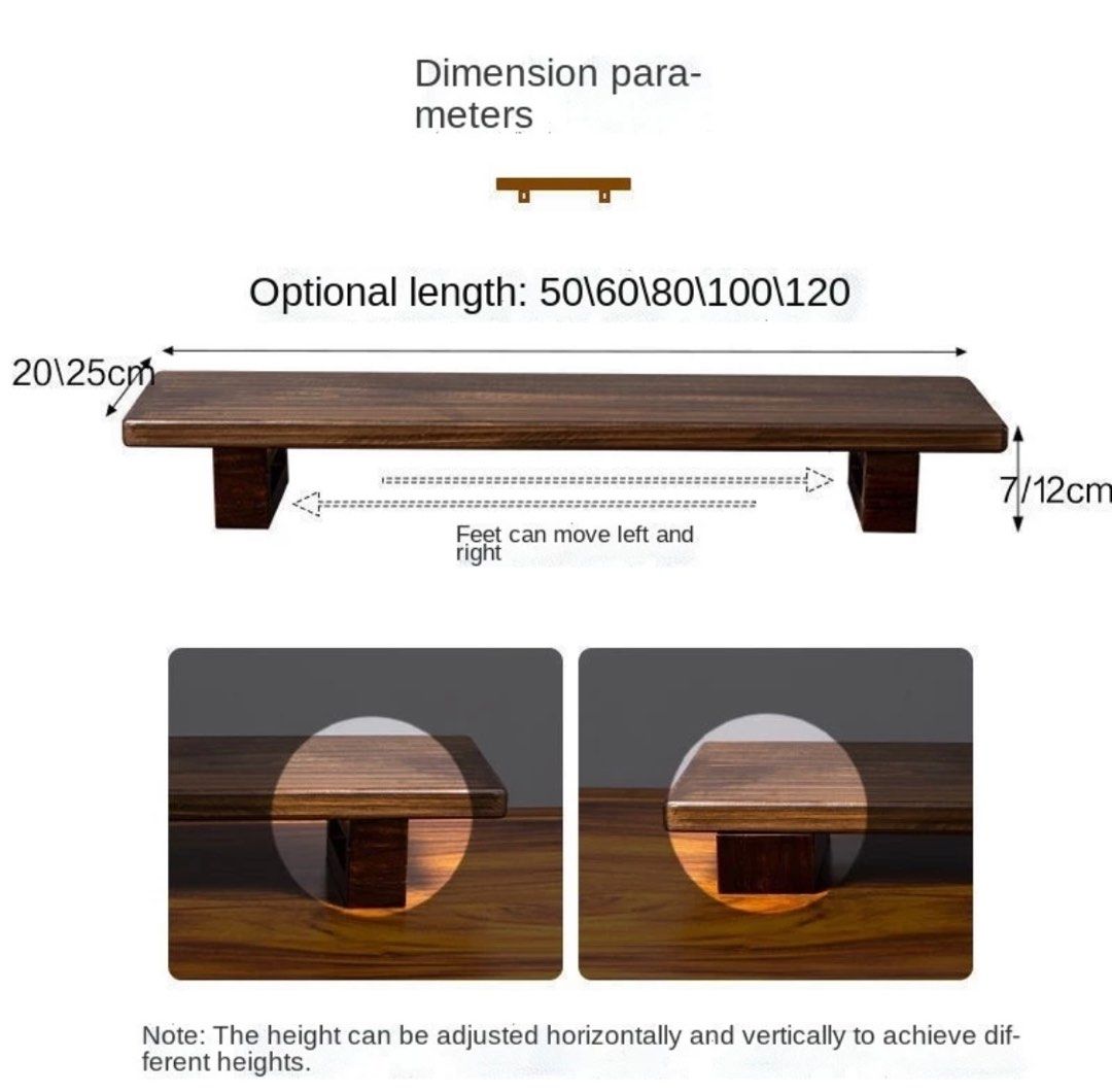 Wooden TV/Monitor Riser, Furniture & Home Living, Furniture, Shelves ...