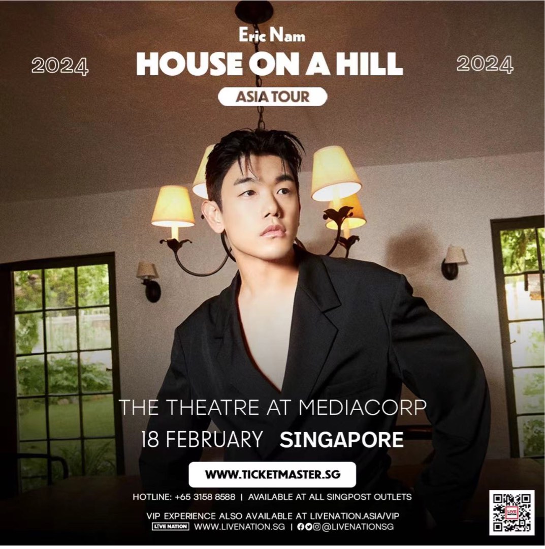 Wts Eric Nam concert world tour concert in SG house on a hill, Tickets