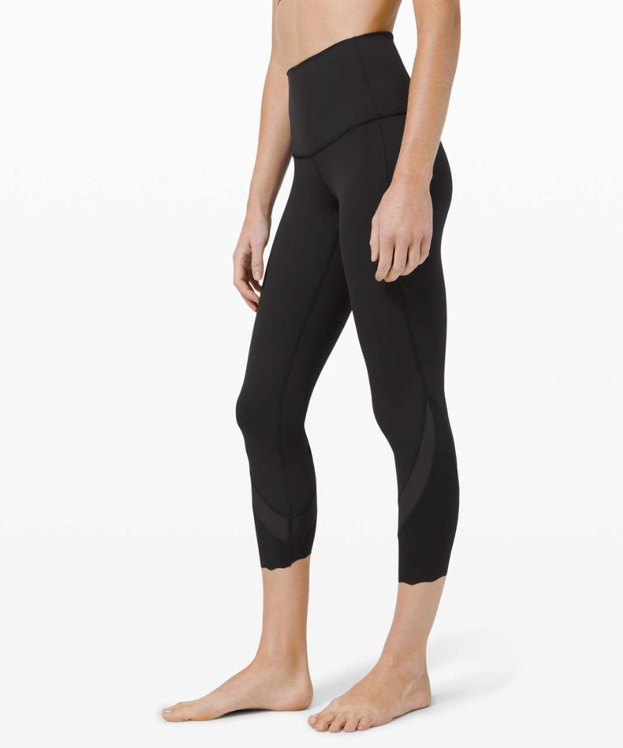 New AUTH Lululemon Wunder Under Crop High-Rise Roll Down Scallop Luxtreme  23