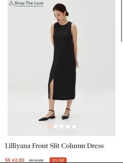 [XS] [BNWT] Lilliyana Front Slit Column Dress