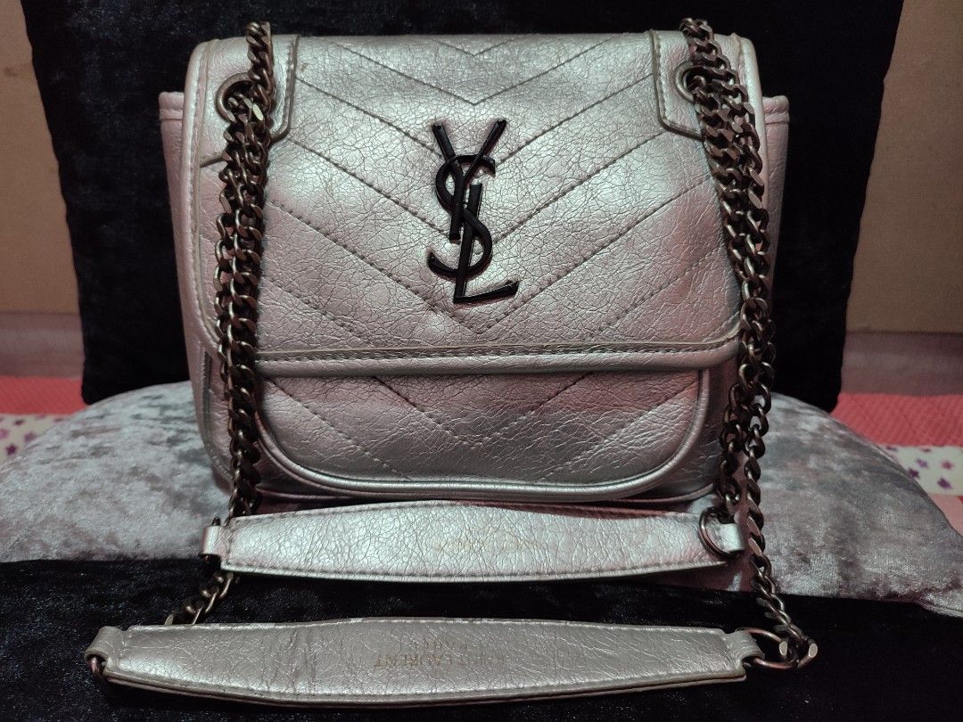 YSL Niki metallic, Luxury, Bags & Wallets on Carousell