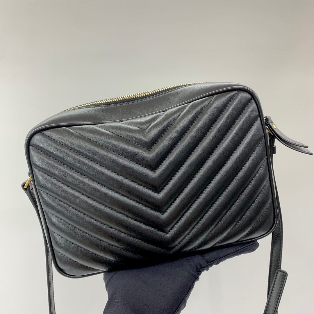DISCOUNTED YSL YVES SAINT LAURENT 520534 LOULOU BLACK LEATHER CAMERA BAG 237037735