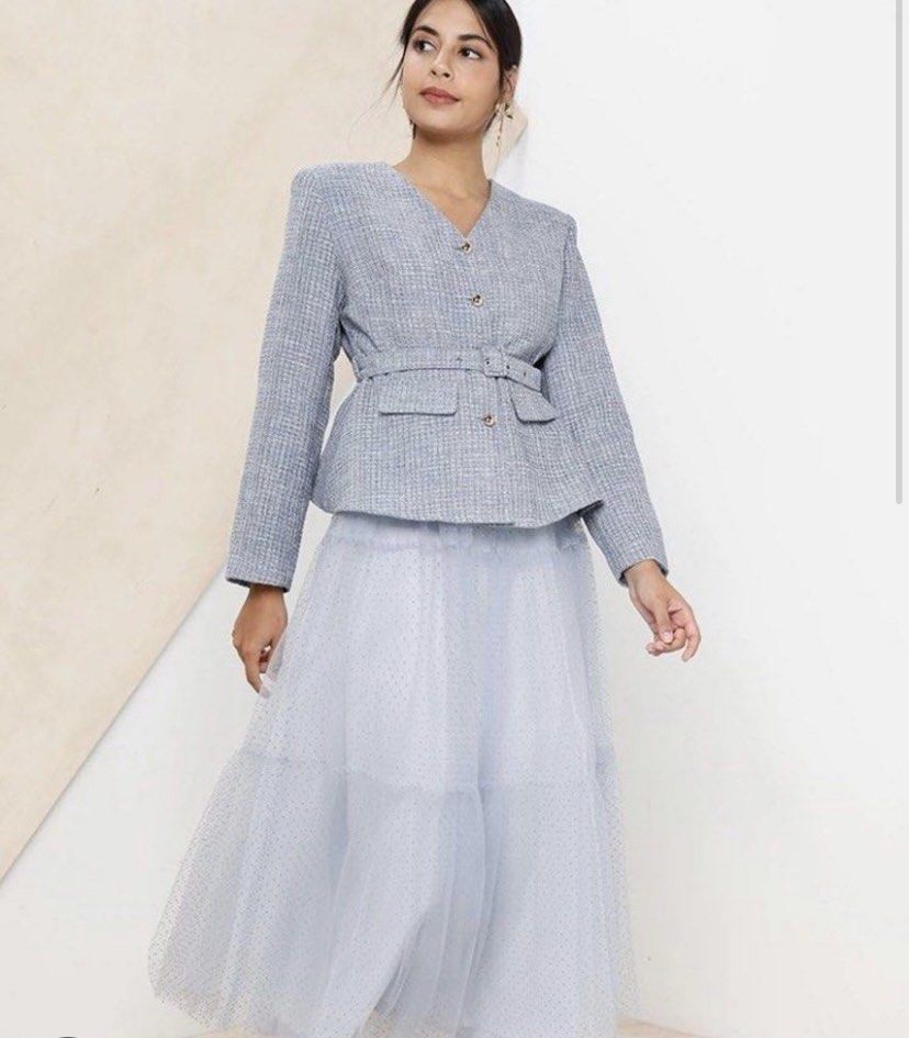 Peplum tweed skirt sales
