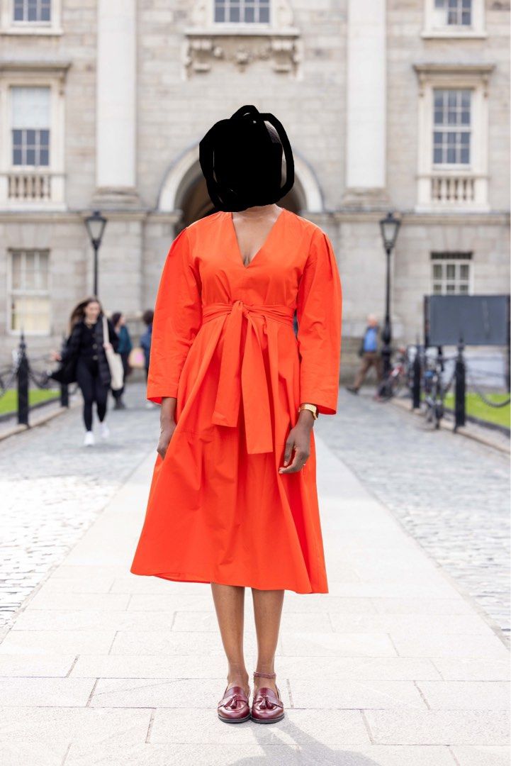 Zara belted deals poplin dress