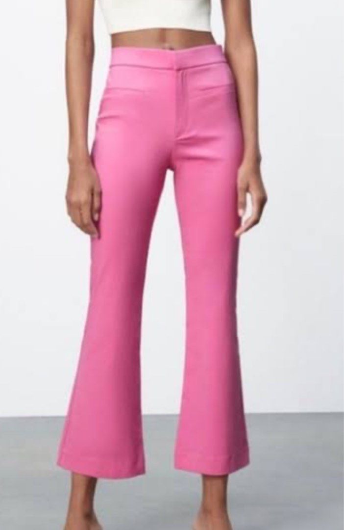 ZARA Flare Trousers in Pink, Women's Fashion, Bottoms, Other