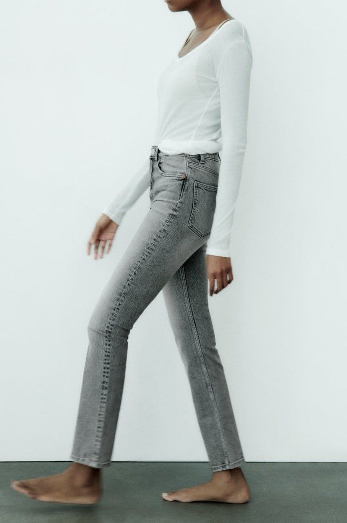 Zara High Rise Stove Pipe Jeans, Women's Fashion, Bottoms, Jeans