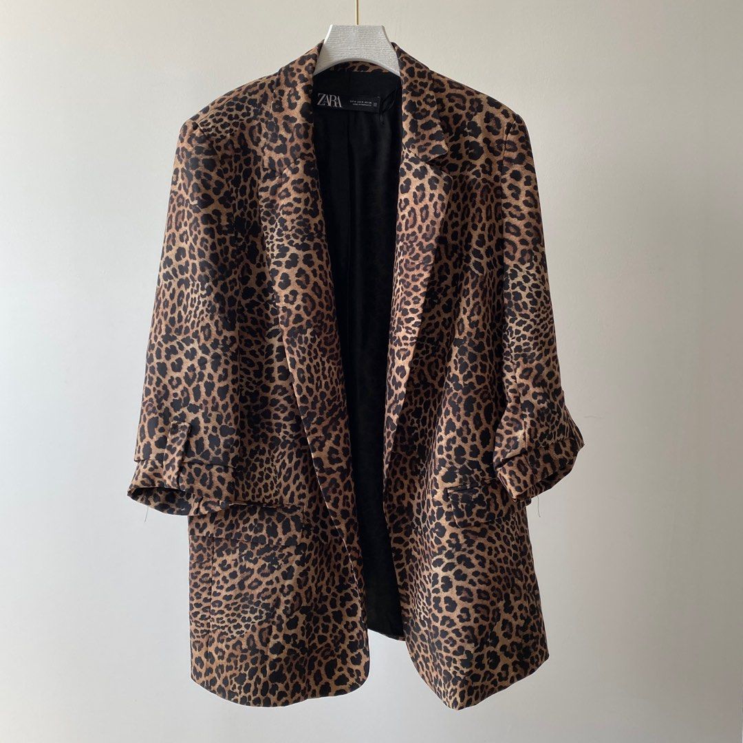 Zara tiger print hot sale blazer