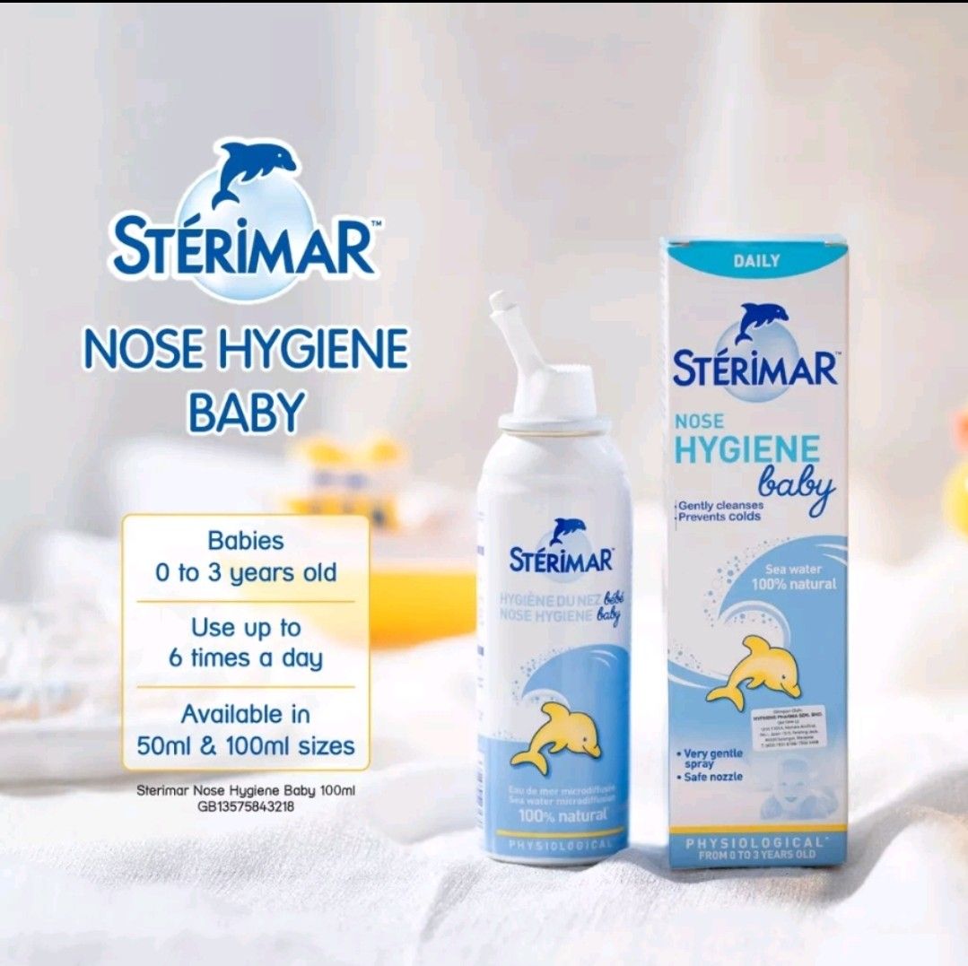 100ml Sterimar baby nasal nose breathe easy hygiene spray, Beauty