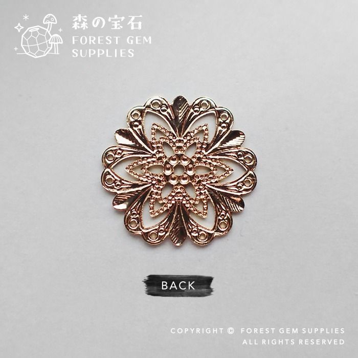 Gold discount filigree settings