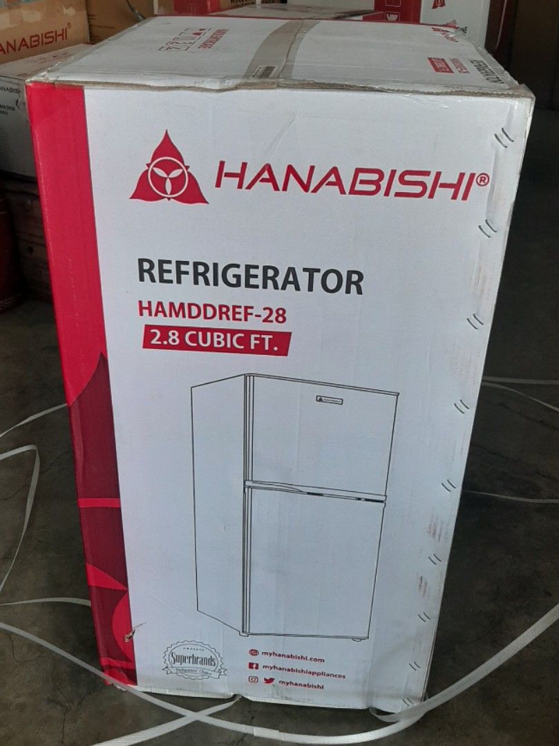 2.8 cu.ft Hanabishi Refrigerator HAMDDREF-2.8 (Category: Refrigerators and Freezers) located in Bulacan. Submitted by robertpastor (Listing ID 1258376734, Image 3). Description: Mabilis Lumamig at Matipid sa kuryente❄ at pwede bitbitin kahit saan, at ilipat kung Saan,For Condo,Hotel,and Hospital use. for only Php.6,800.00 New 2.8cu.ft. Hanabishi Two Door Refrfigerator HAMDDREF-28 Description💯 ✅2.8 cubic feet. ✅Direct Cool Frost. ✅Top mounted fri
