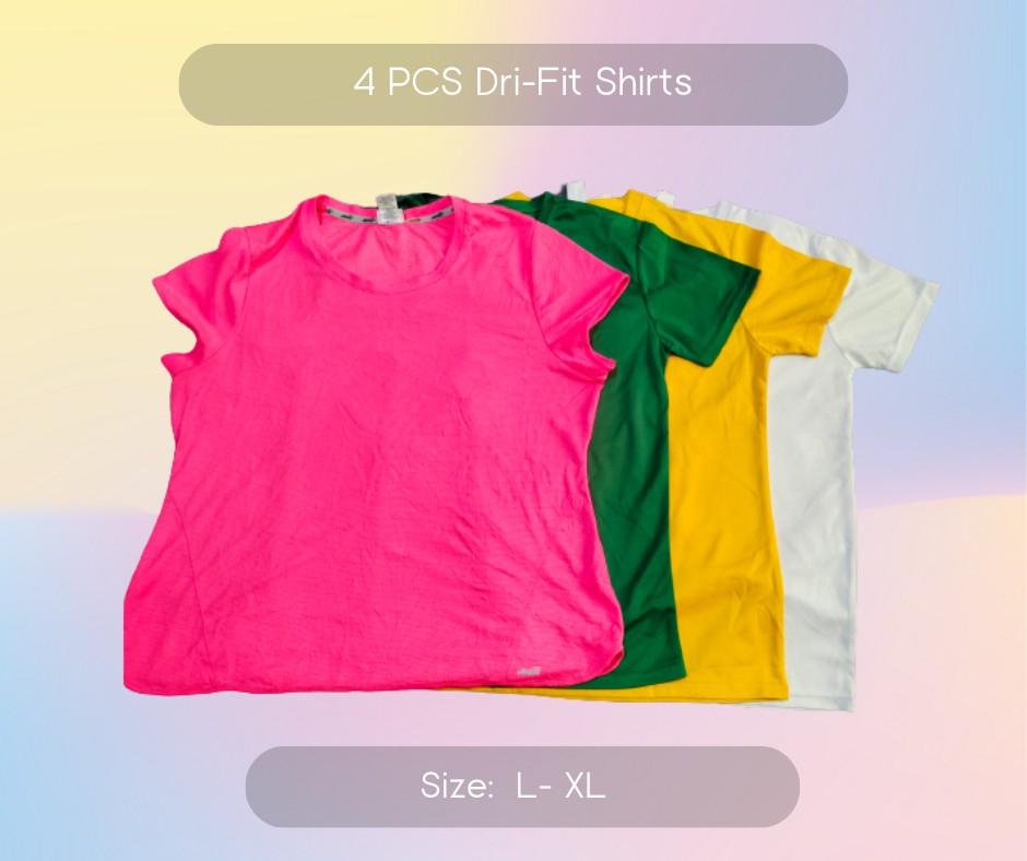 4 Pieces Dri-Fit Shirts, Women's Fashion, Tops, Shirts on Carousell