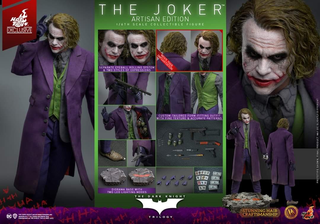 首日首小時Hottoys Joker 植髮版DX33, 興趣及遊戲, 玩具& 遊戲類 