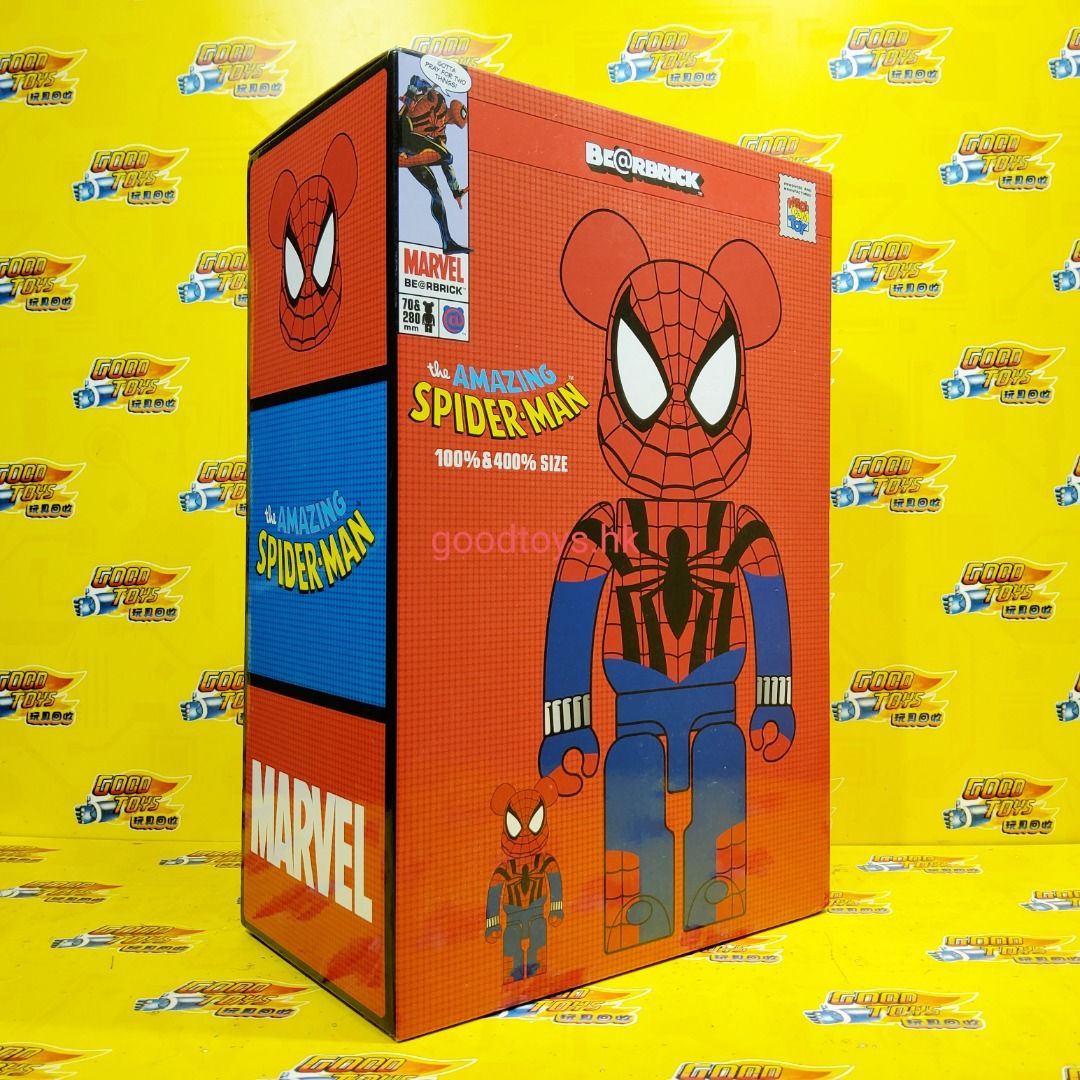 全新未開封MEDICOM TOY BEARBRICK 100% & 400% THE AMAZING SPIDER-MAN