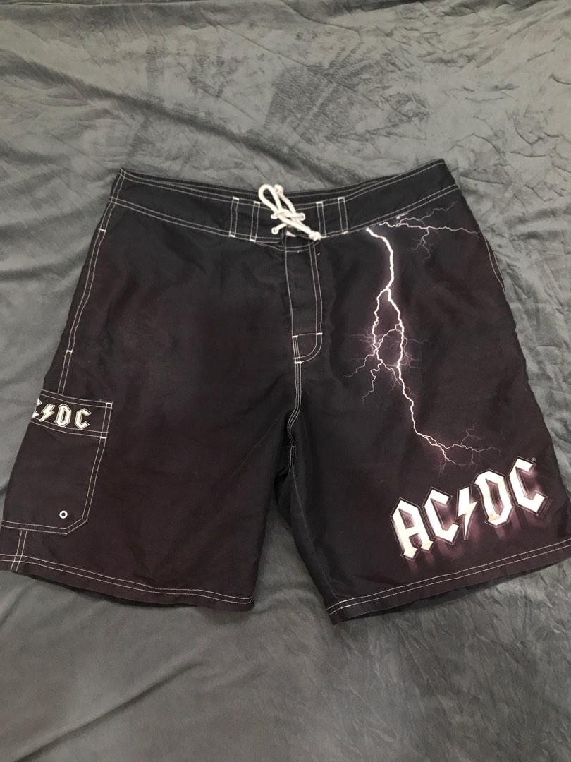 AC DC BOARD SHORT, Men's Fashion, Bottoms, Shorts on Carousell