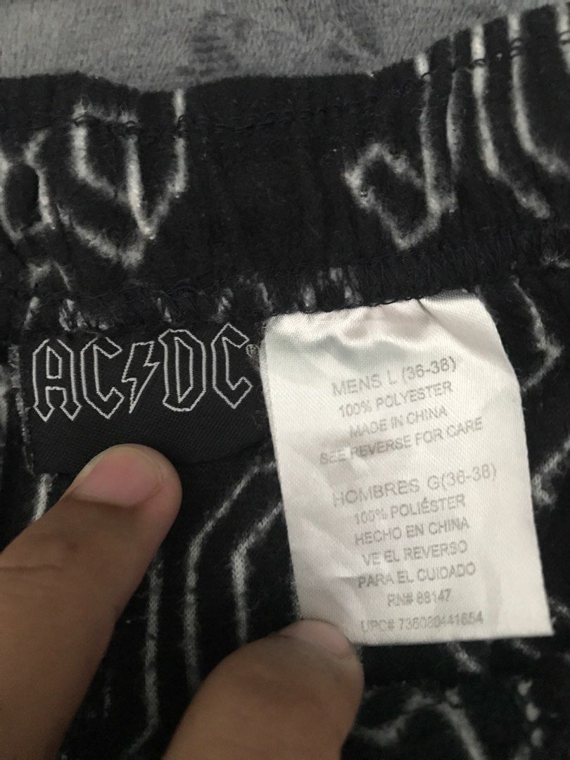 AC DC PAJAMA PANTS, Men's Fashion, Bottoms, Sleep and Loungewear on ...
