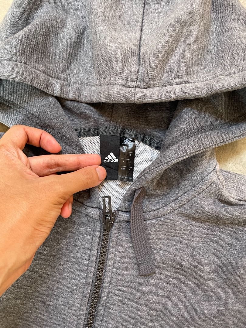 Adidas grey discount and pink hoodie
