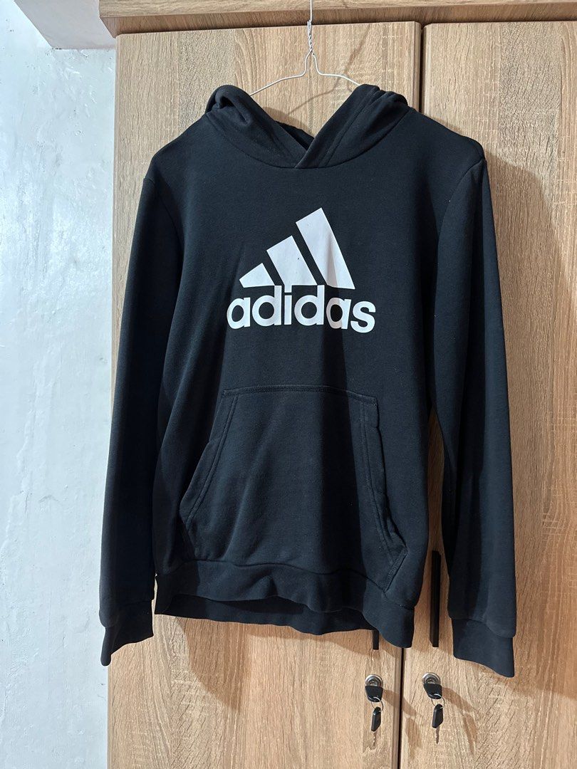 Adidas Hoodie Jacket (Category: Coats, Jackets and Outerwear) located in Imus. Submitted by wear.elloved (Listing ID 1258253815, Image 1). Description: shoulder width - 15.5 length 22 small to med issue — cut tag & one dot scratch print (see last pic).