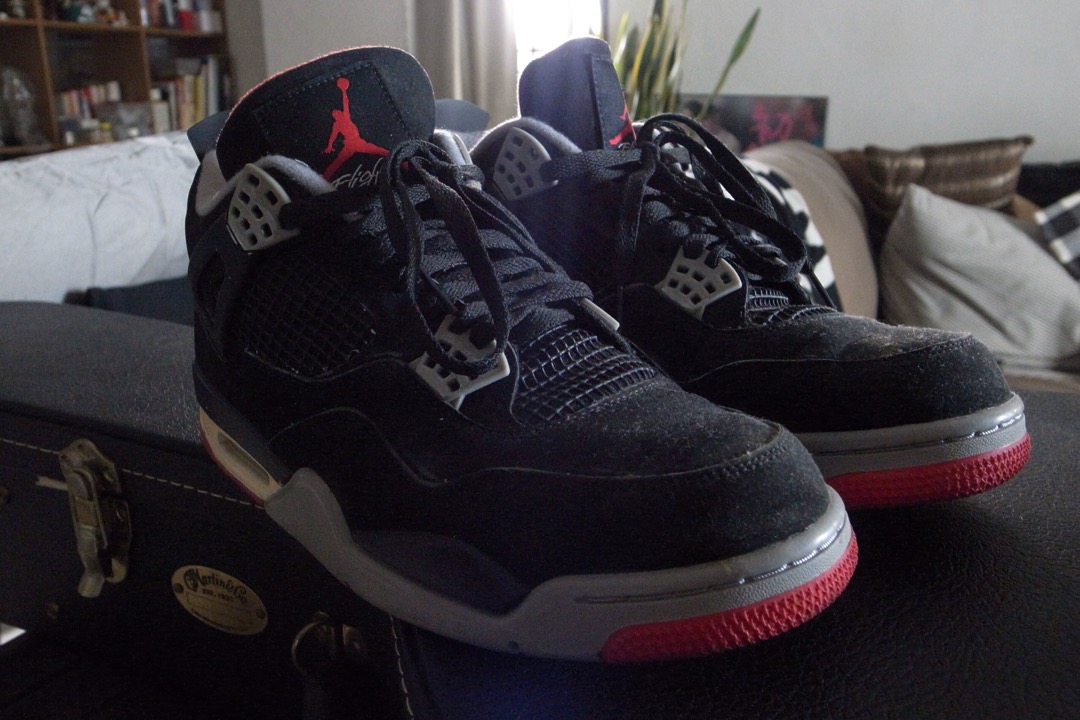 Air Jordan 4 Bred Men s Fashion Footwear Sneakers on Carousell